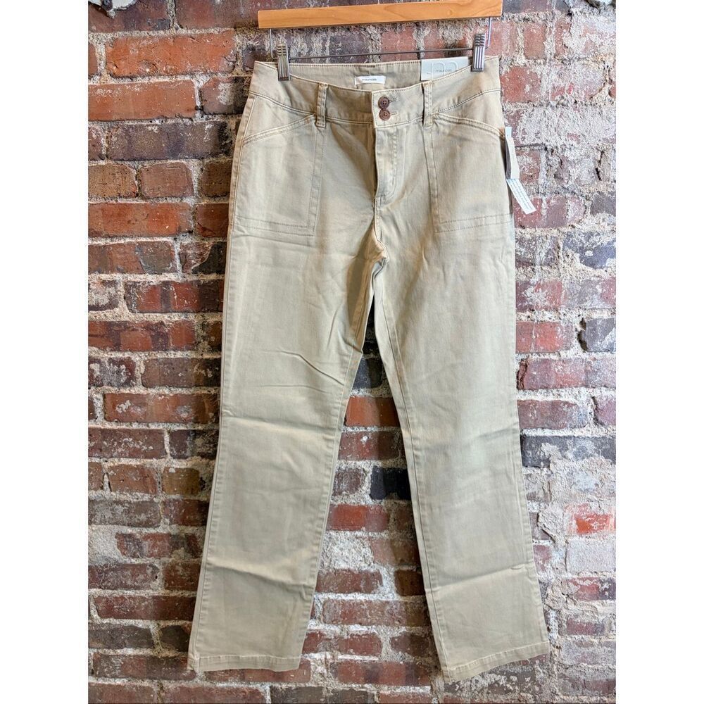 MAURICES • Light Tan Chino Slim Boot Mid-rise Kaki Pants • Ladies Size 8 Reg